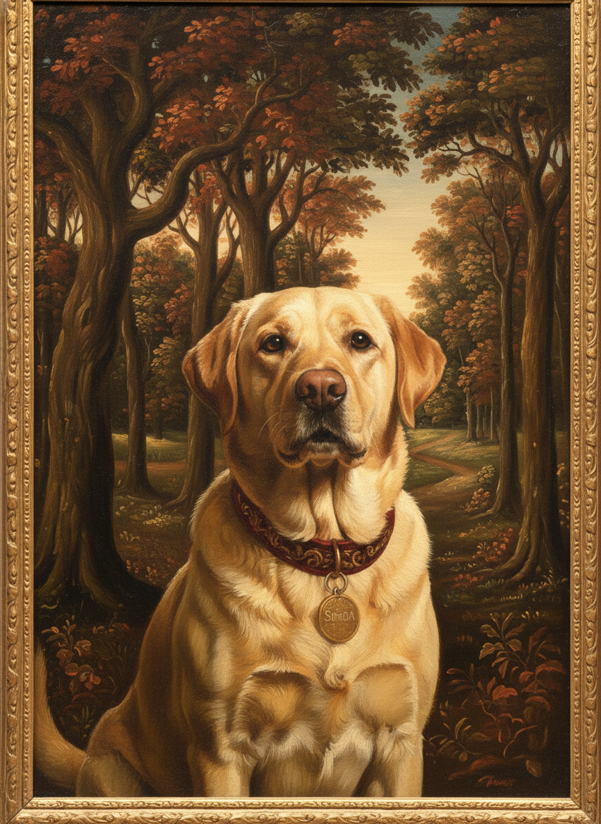 Classic oil portrait