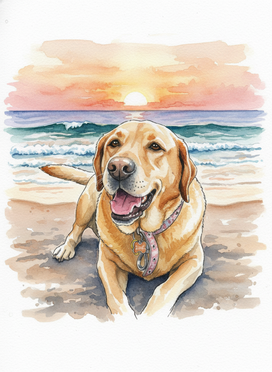 Watercolour portrait